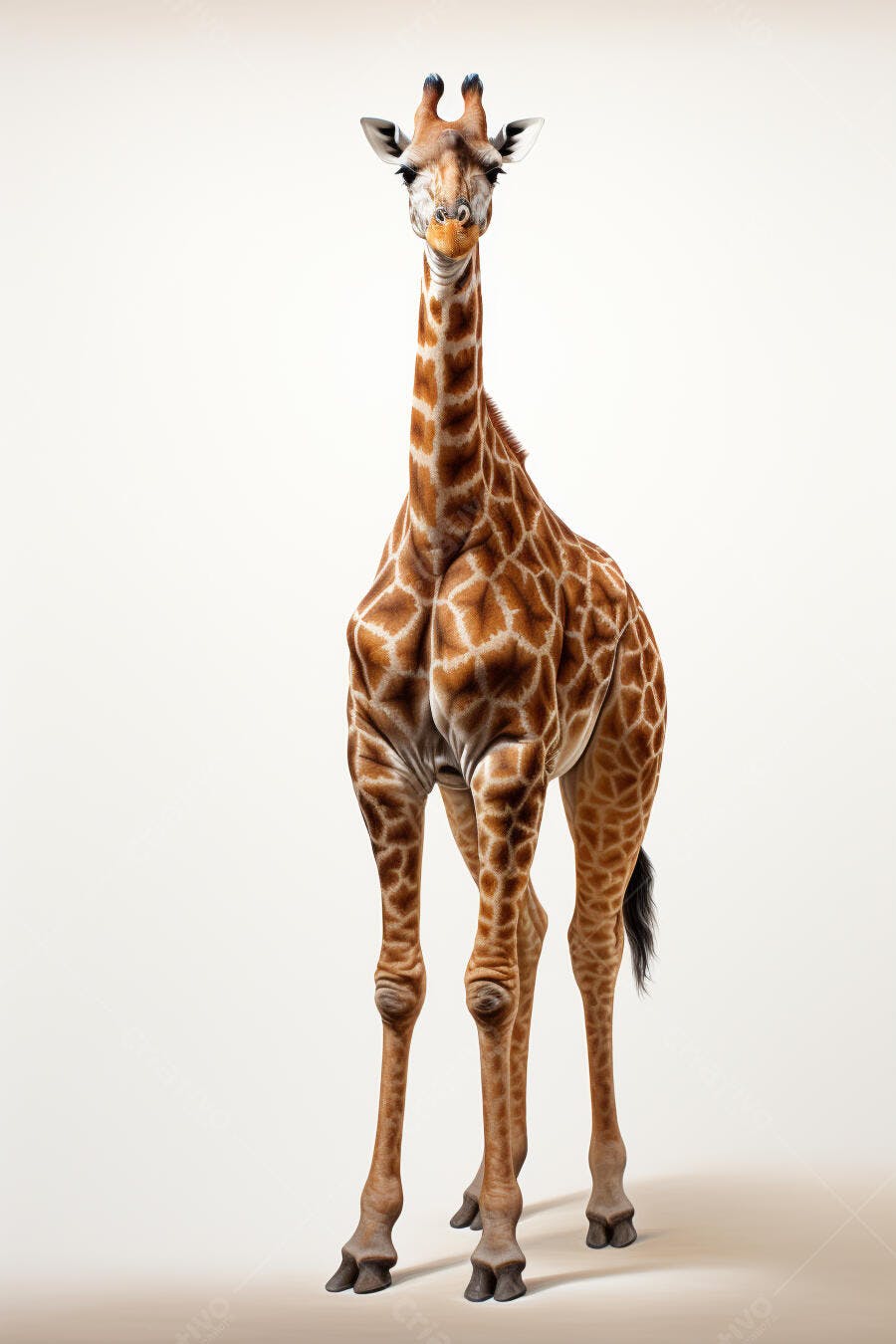 Girafa em fundo branco estúdio