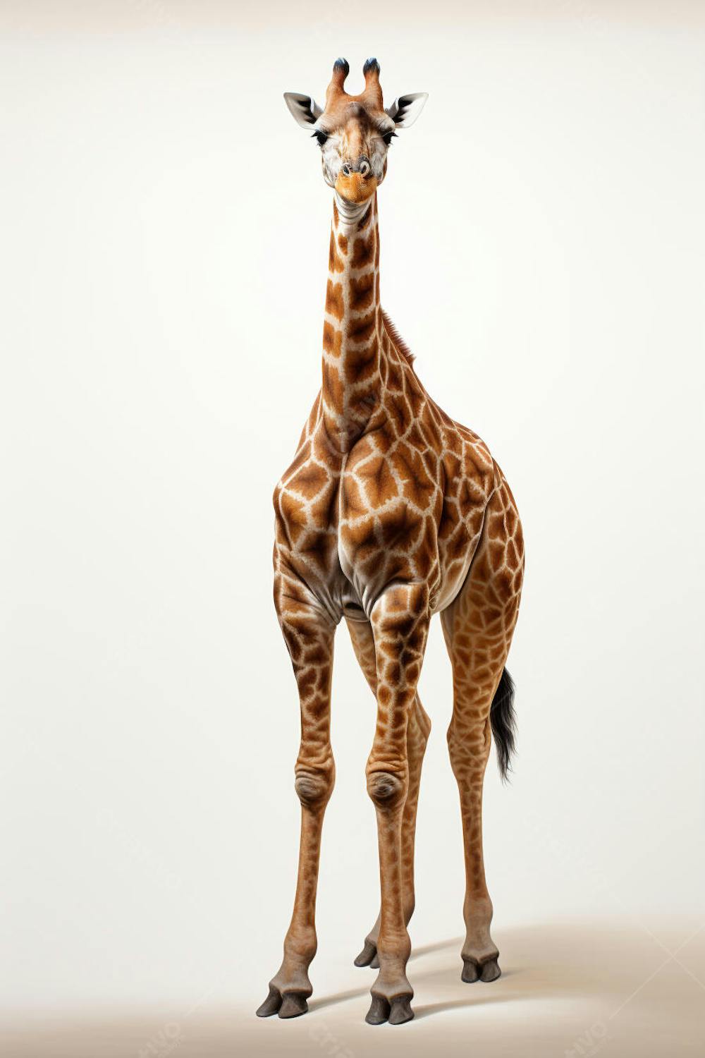 Girafa isolada sobre fundo branco
