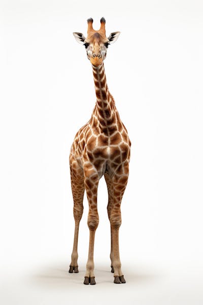 Girafa isolada sobre fundo branco