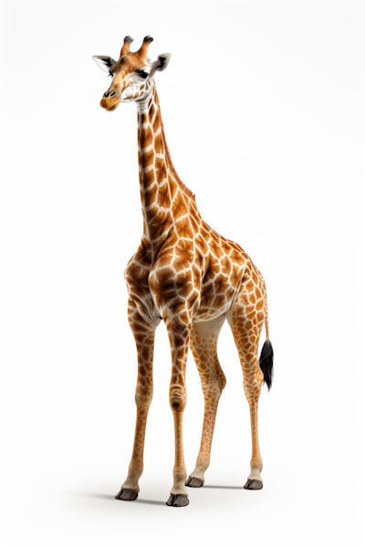 Girafa isolada sobre fundo branco