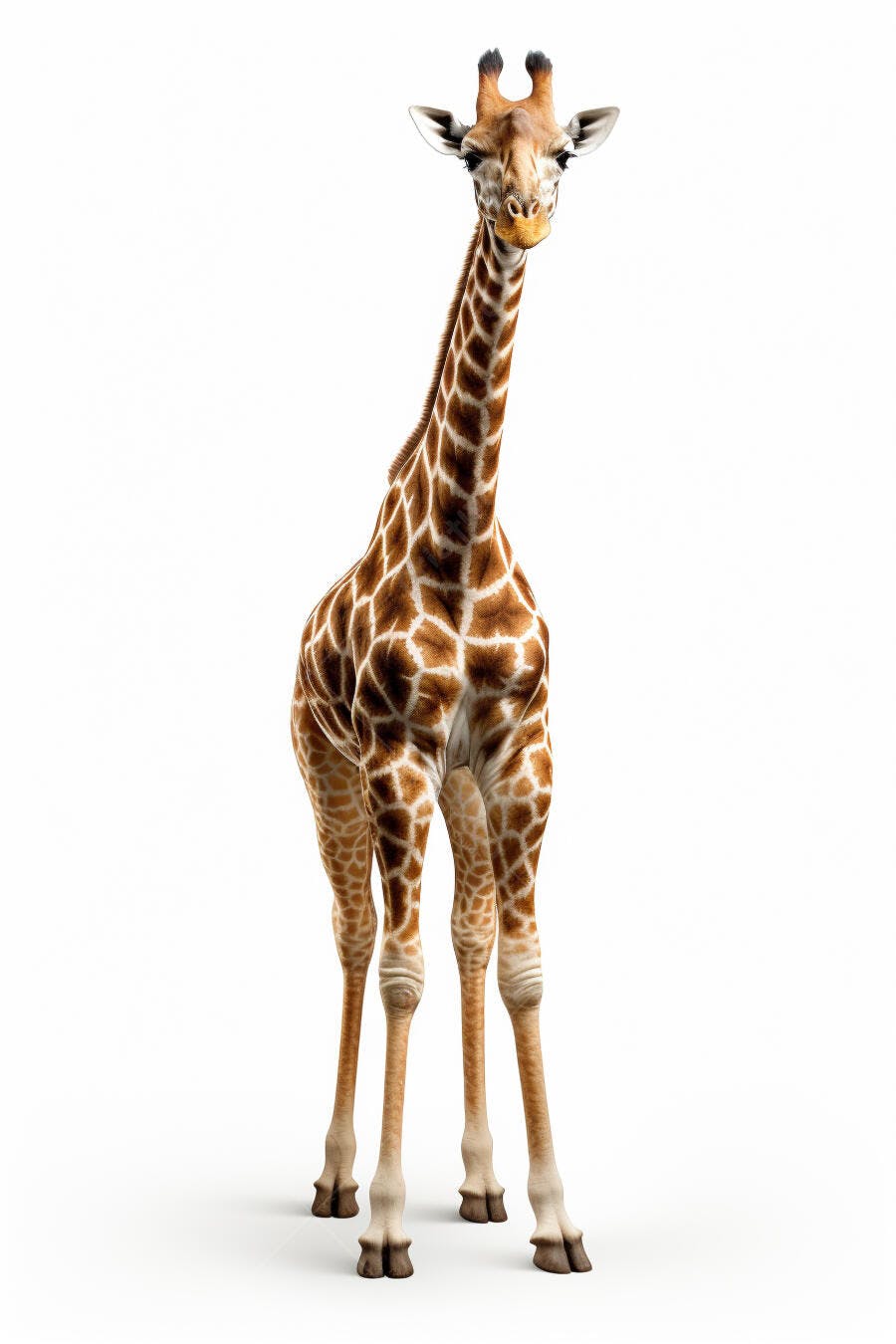 Girafa adulta fundo branco estúdio