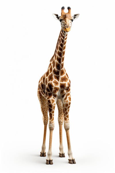 Girafa isolada sobre fundo branco