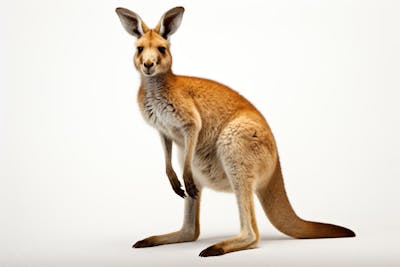 Canguru sobre fundo branco – símbolo da fauna australiana