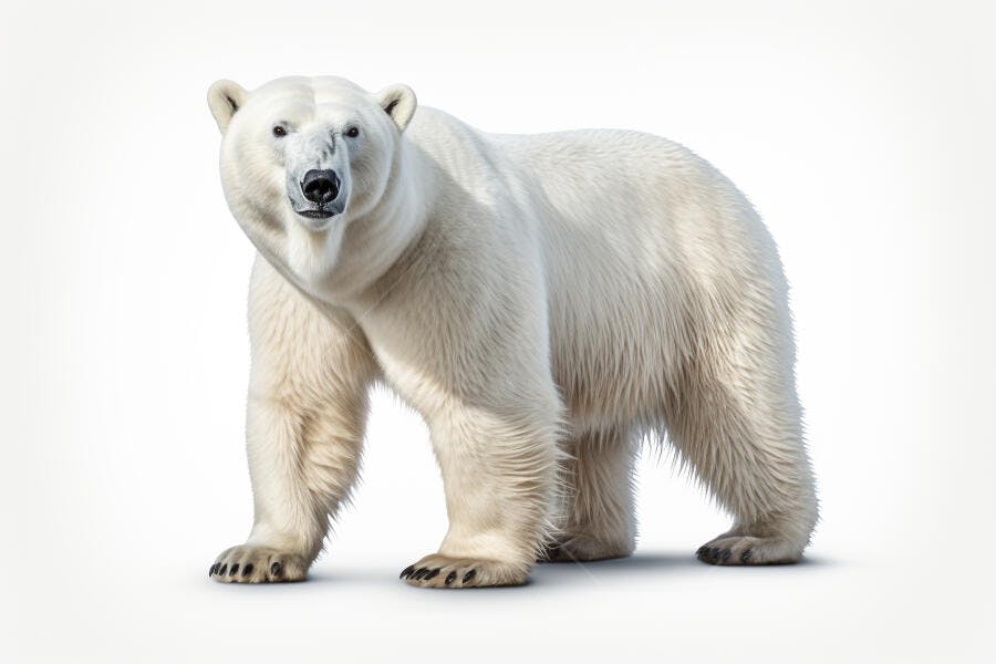 Urso Polar em fundo branco