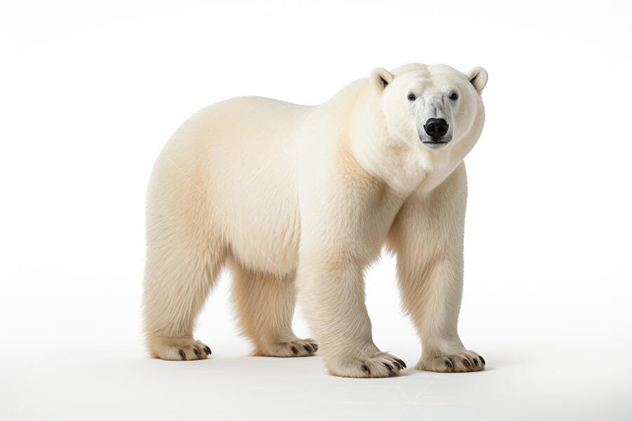 Urso Polar em fundo branco