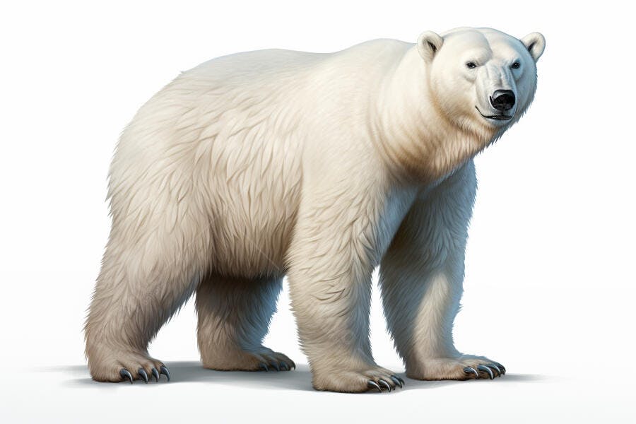 Urso Polar em fundo branco