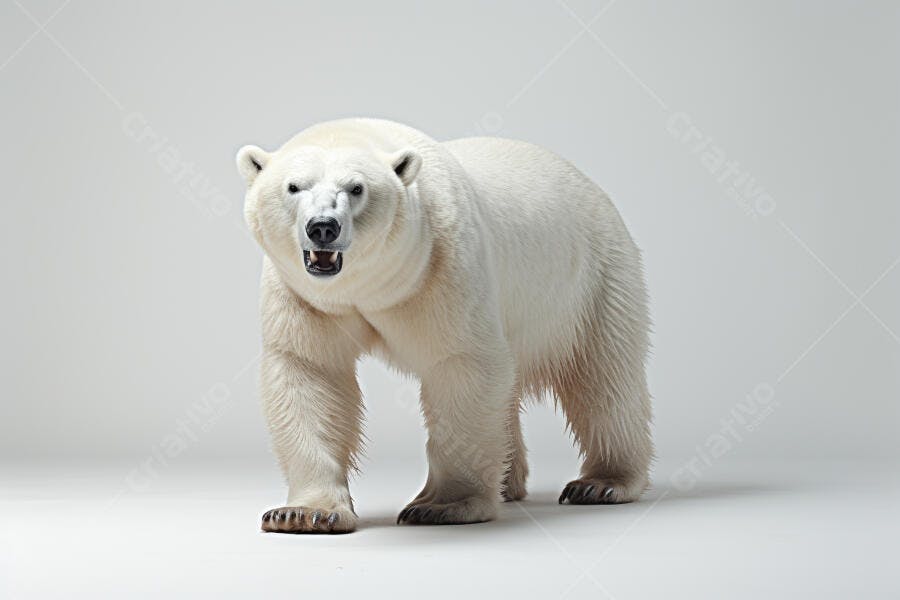 Urso Polar em fundo branco