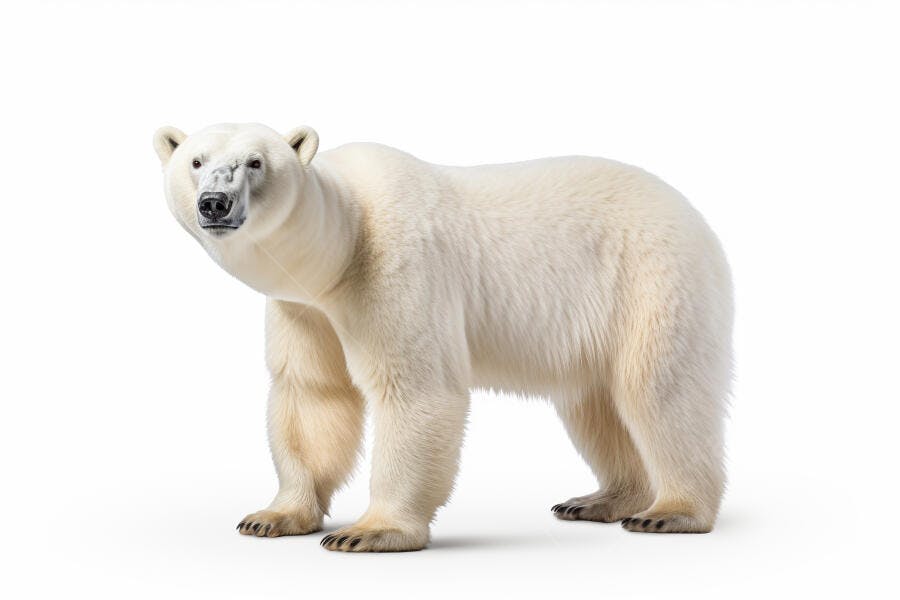 Urso Polar em fundo branco