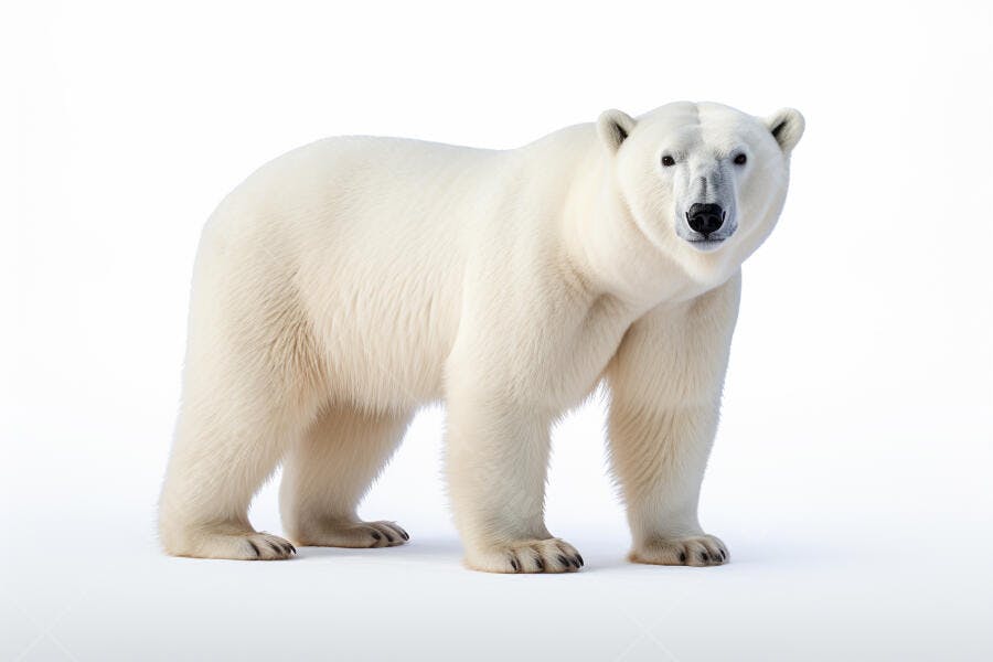 Urso Polar em fundo branco