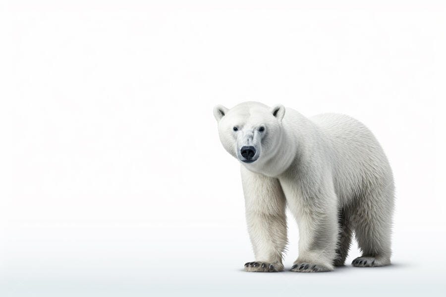 Urso Polar em fundo branco