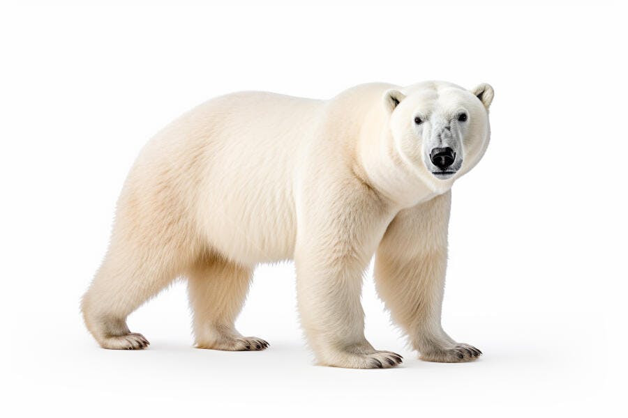 Urso Polar em fundo branco