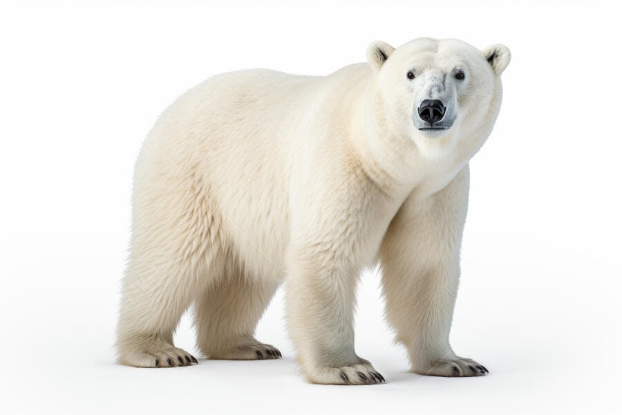 Urso Polar em fundo branco
