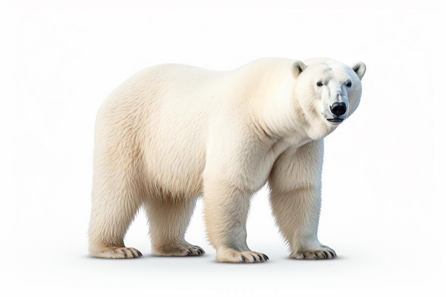 Urso Polar em fundo branco