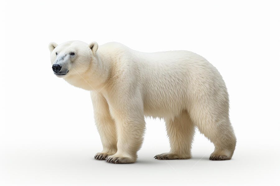 Urso Polar em fundo branco