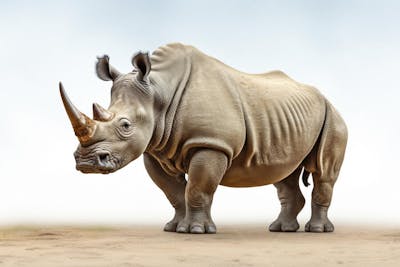 Rinoceronte sobre fundo – imponência e força da vida selvagem