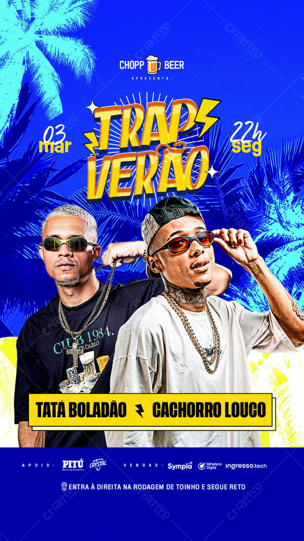 CARD FLYER EVENTO TRAP VERÃO PSD EDITÁVEL