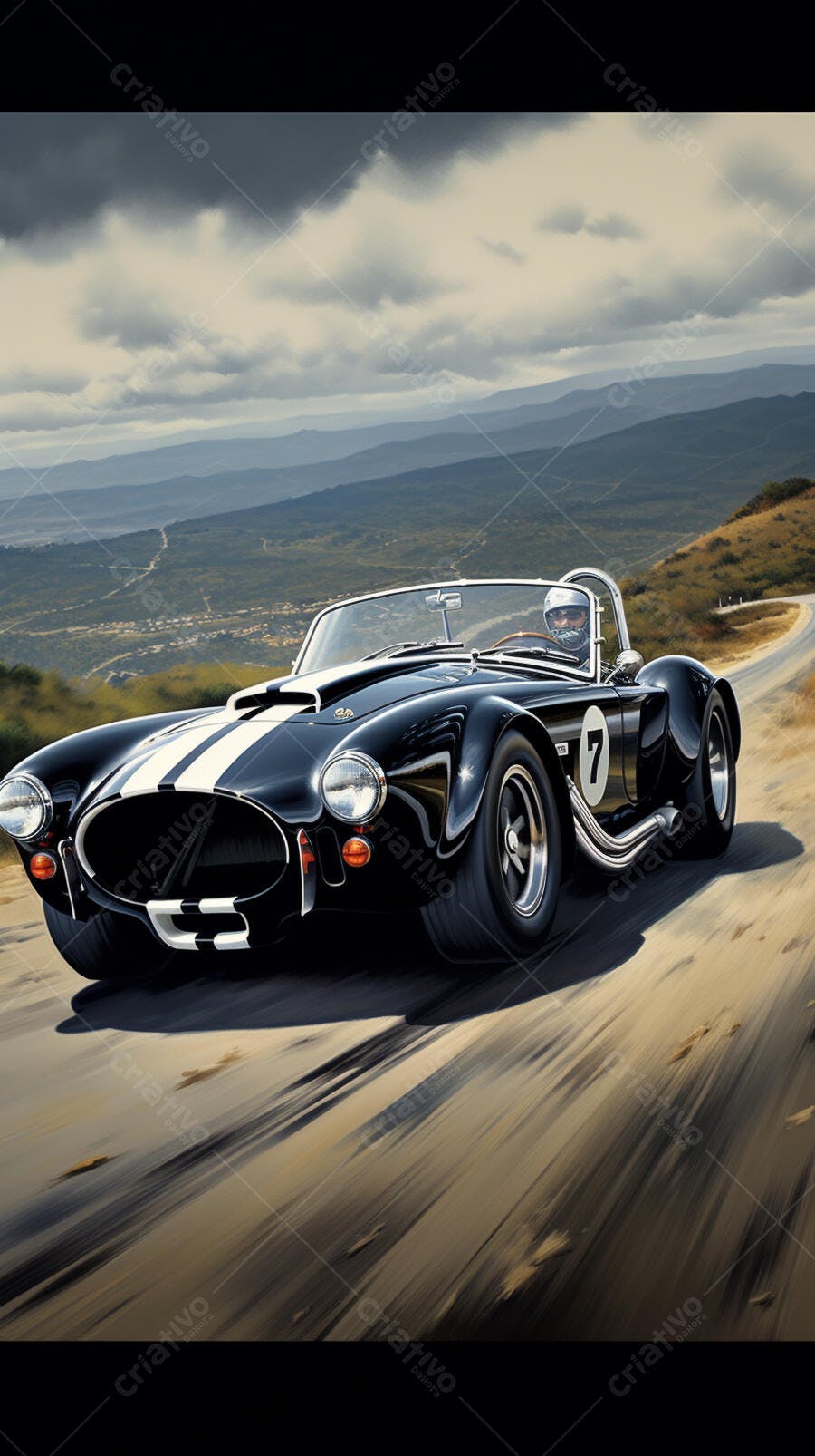 Cobra 427 na estrada de montanha