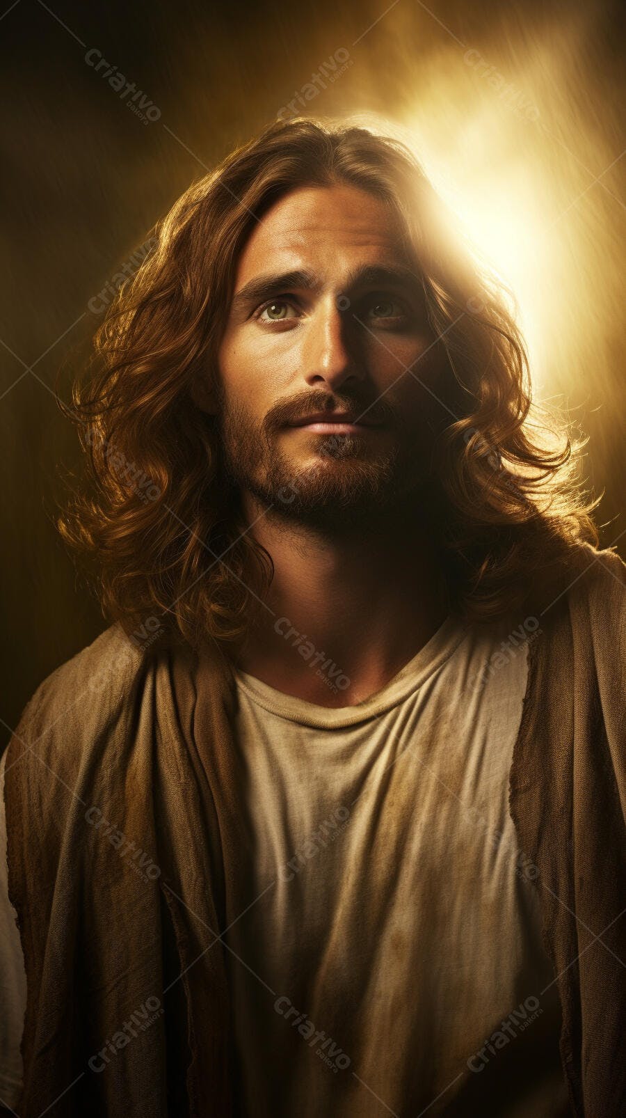 Jesus Cristo retrato tons terrosos