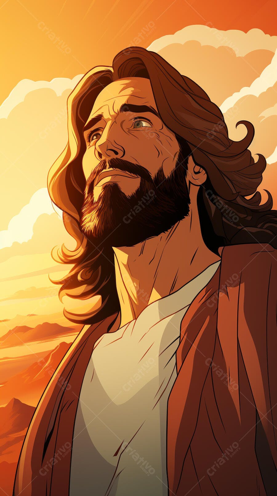 Jesus Cristo ao Pôr do Sol
