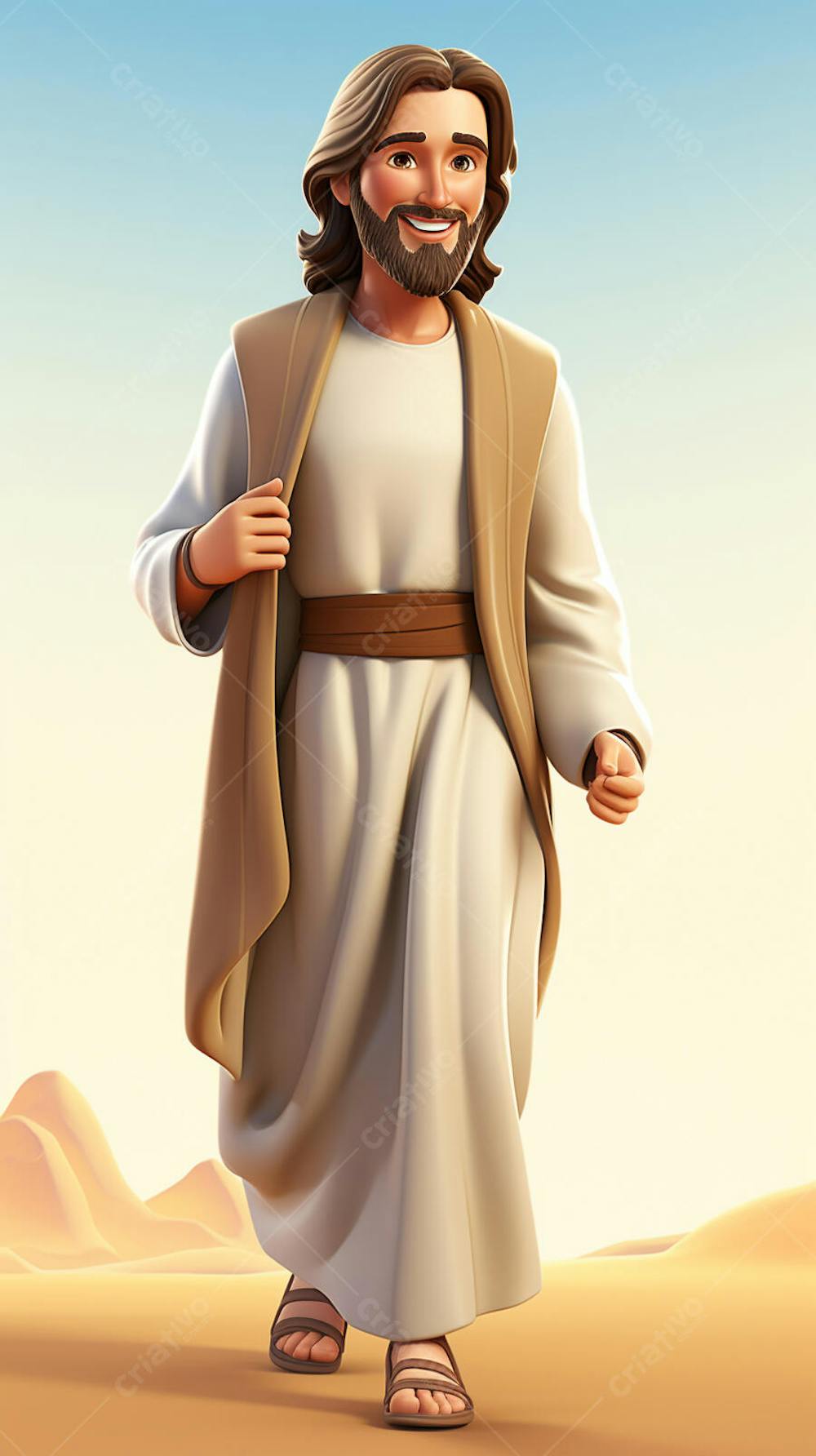 Retrato divino de Jesus com luz radiante ao fundo