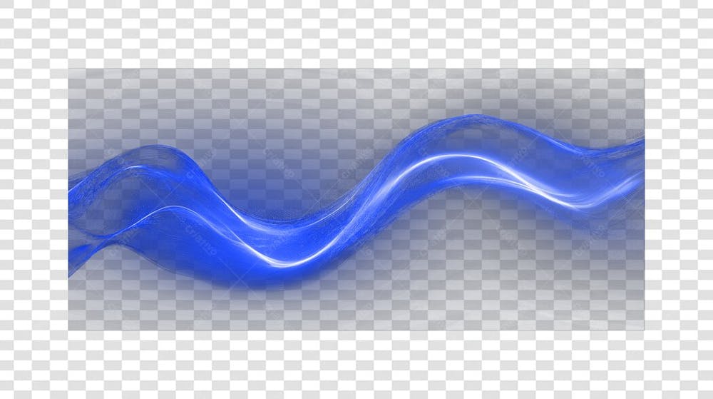 PNG Onda de Energia Brilhante Azul