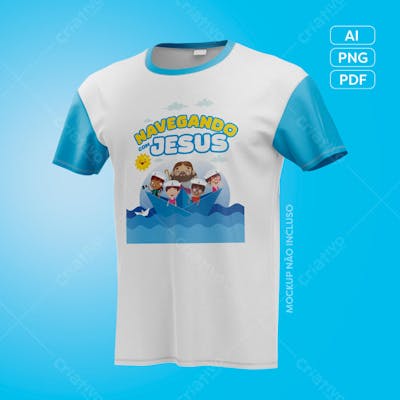 Estampa Grátis Navegando com Jesus Congresso Infantil