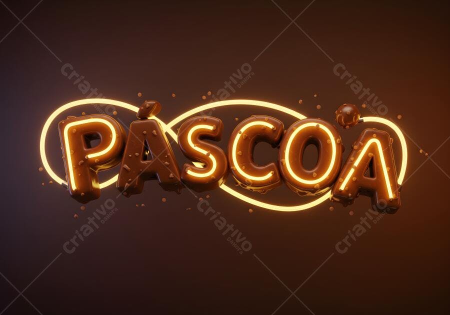 Título Páscoa em Chocolate com Luz