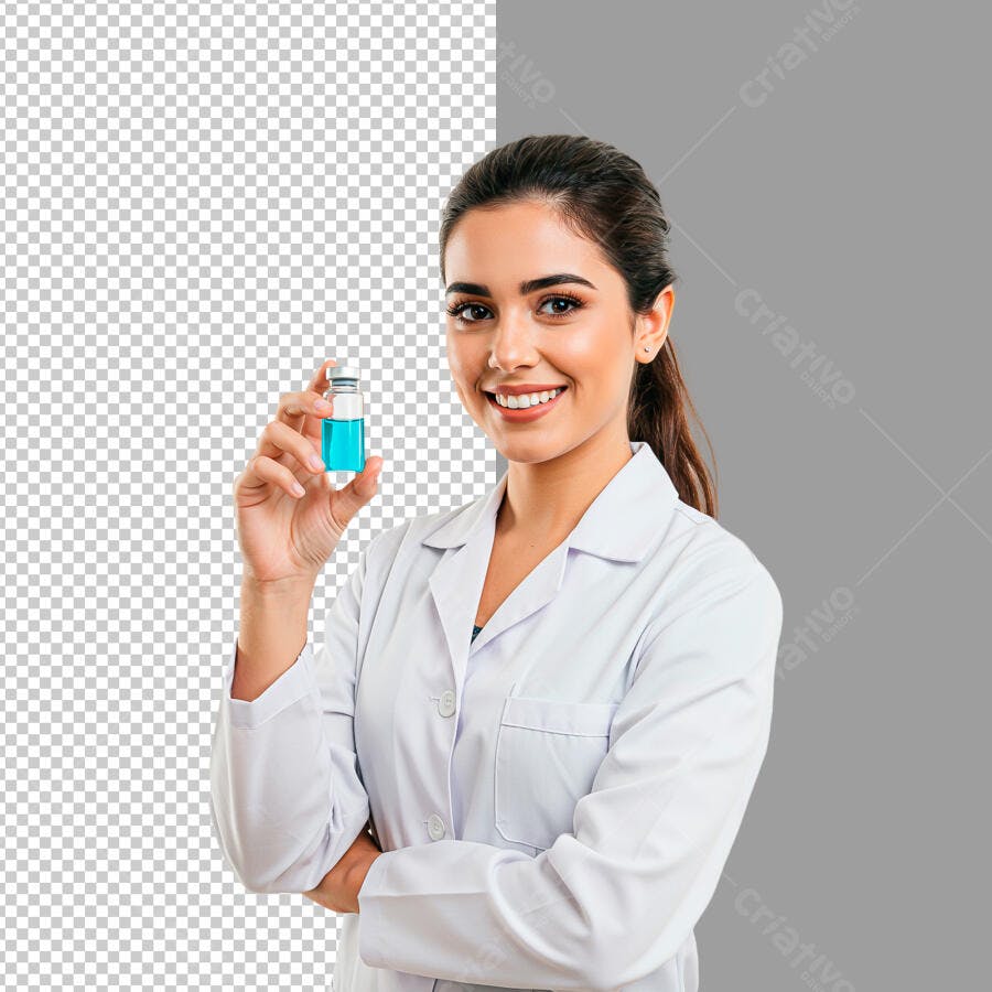 Imagem Médica com Cientista PSD Editável