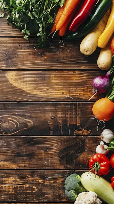 vegetais, comida saudável, culinária, ingredientes naturais, alimentação equilibrada, comida orgânica, legumes, verduras, mesa rústica, fundo de madeira, copy space, espaço para texto, cozinha caseira, gastronomia, alimentação saudável, produtos naturais, mercado de agricultores, ingredientes frescos, estilo rústico, culinária vegetariana, comida vegana, legumes coloridos, estilo de vida saudável, cozinha gourmet, receitas saudáveis, fundo culinário, cenoura, batata, pimentão, tomate, cebola, alho, milho, abóbora, salsa, ingredientes frescos, cozinha criativa