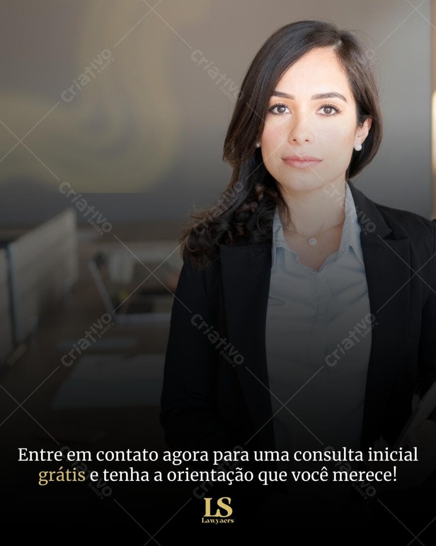 Post Instagram Advogada profissional Editável no Canva