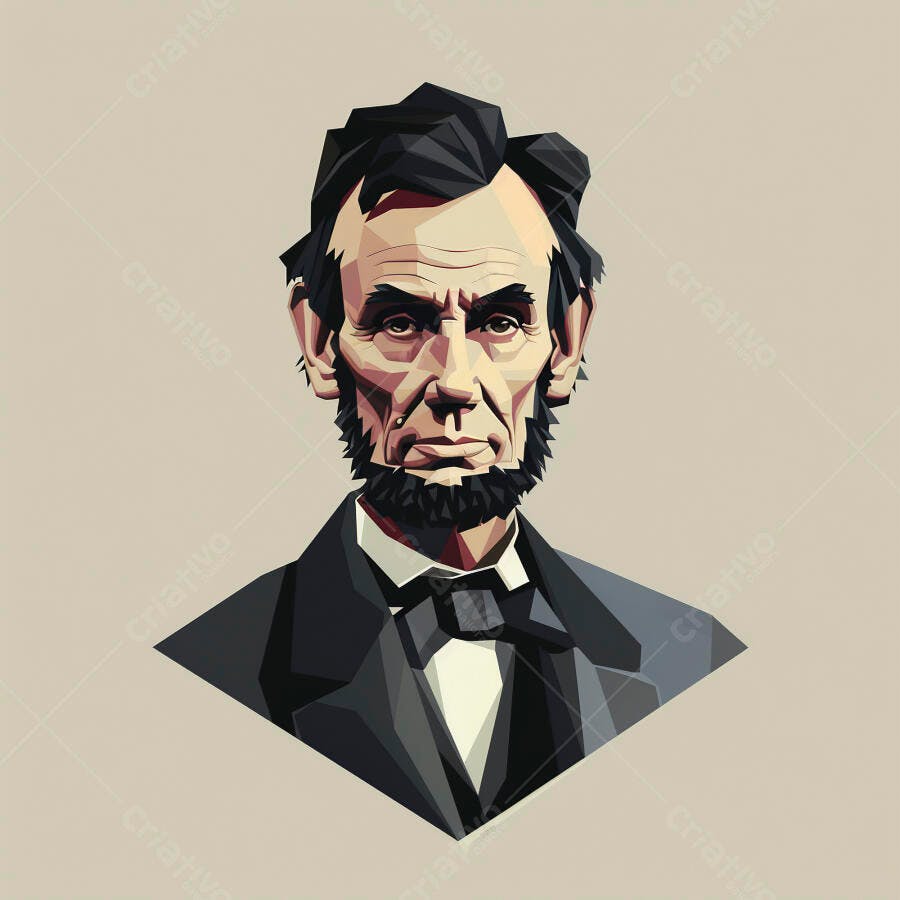 Retrato estilizado de Abraham Lincoln