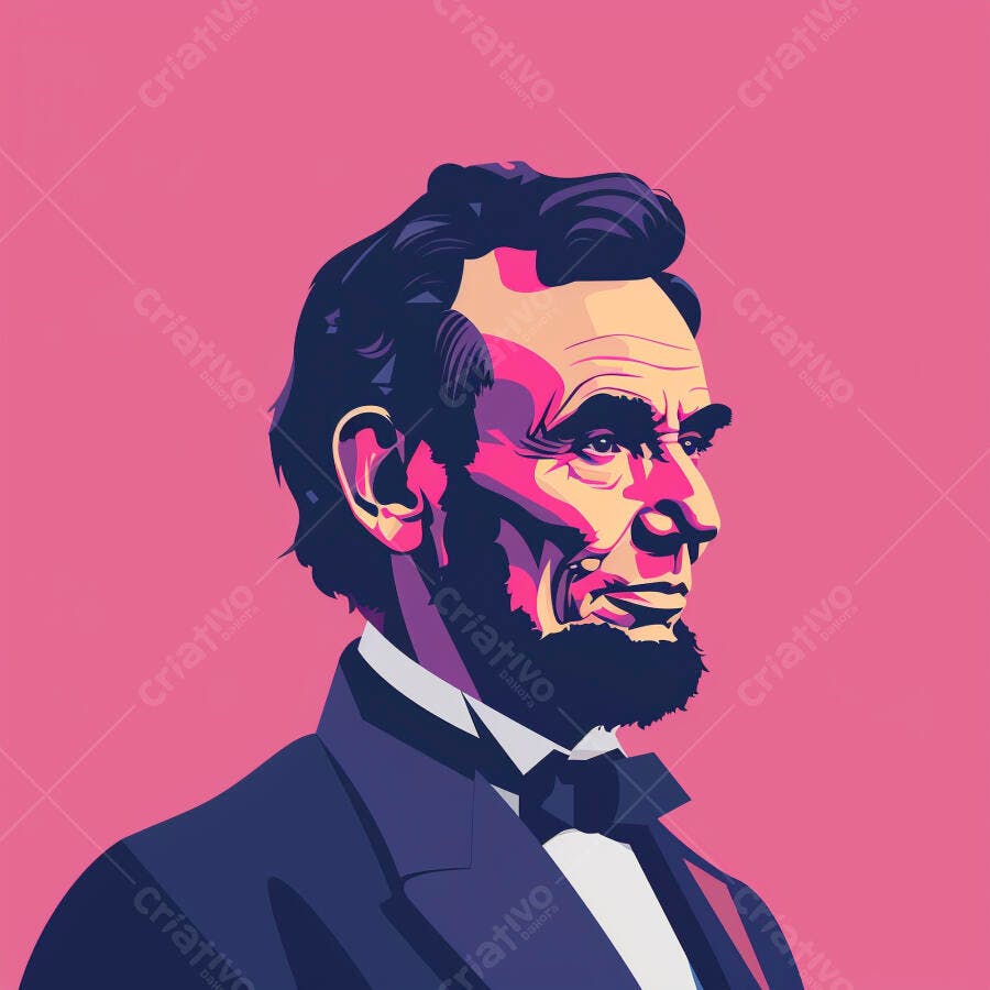 Retrato estilizado de Abraham Lincoln