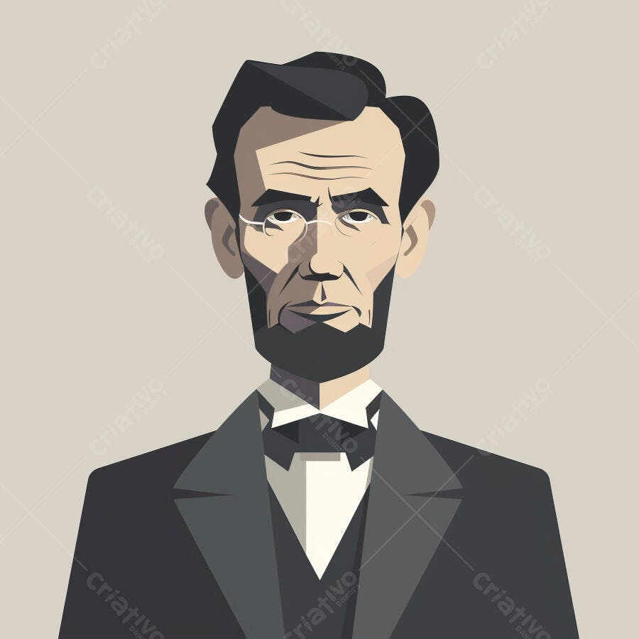Retrato estilizado de Abraham Lincoln