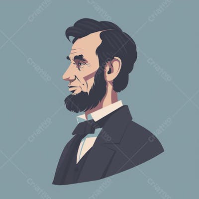 Retrato estilizado de Abraham Lincoln – 16º Presidente dos Estados Unidos