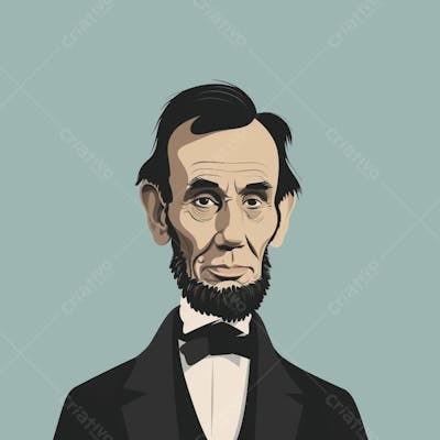 Retrato estilizado de Abraham Lincoln – 16º Presidente dos Estados Unidos