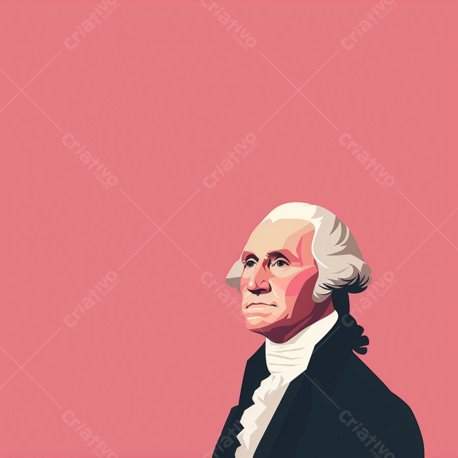 Retrato de George Washington estilo polígono