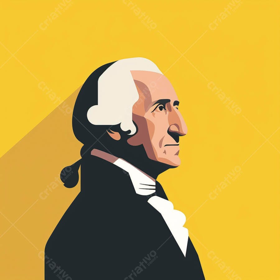 Retrato de George Washington estilo minimalista