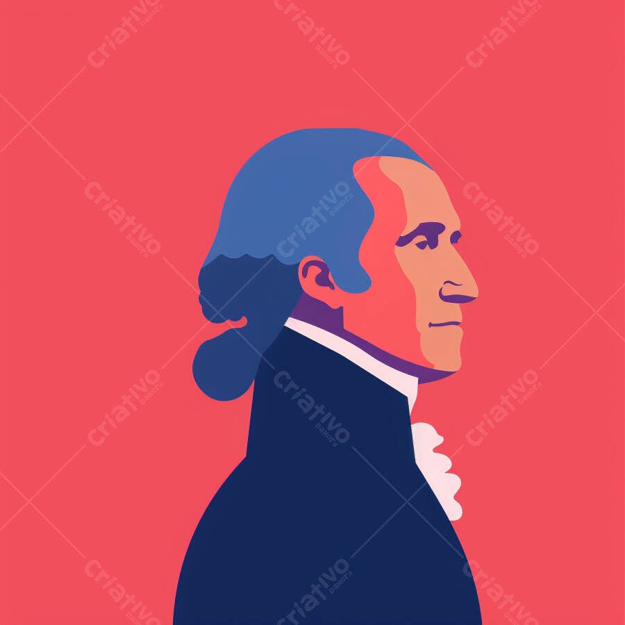 Retrato estilizado de Alexander Hamilton