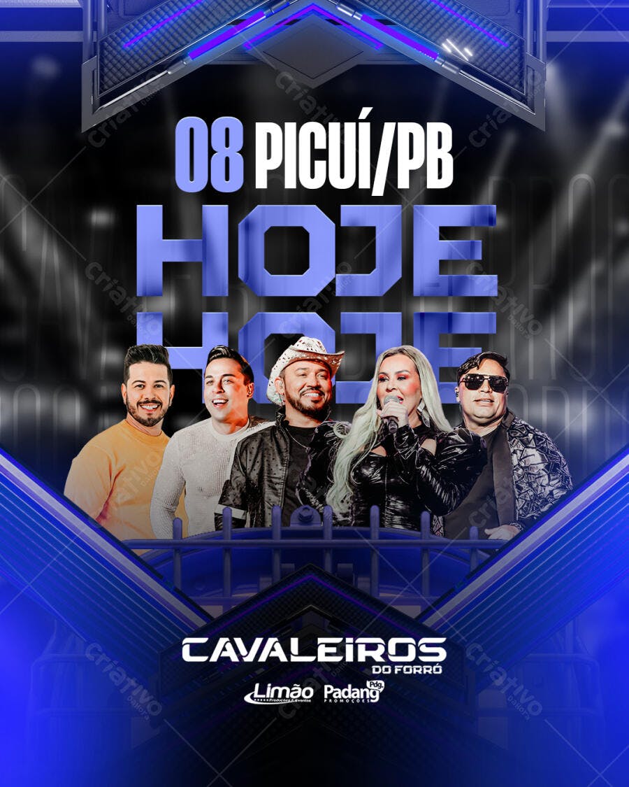 Flyer Show Cavalheiros do Forró PSD Editável