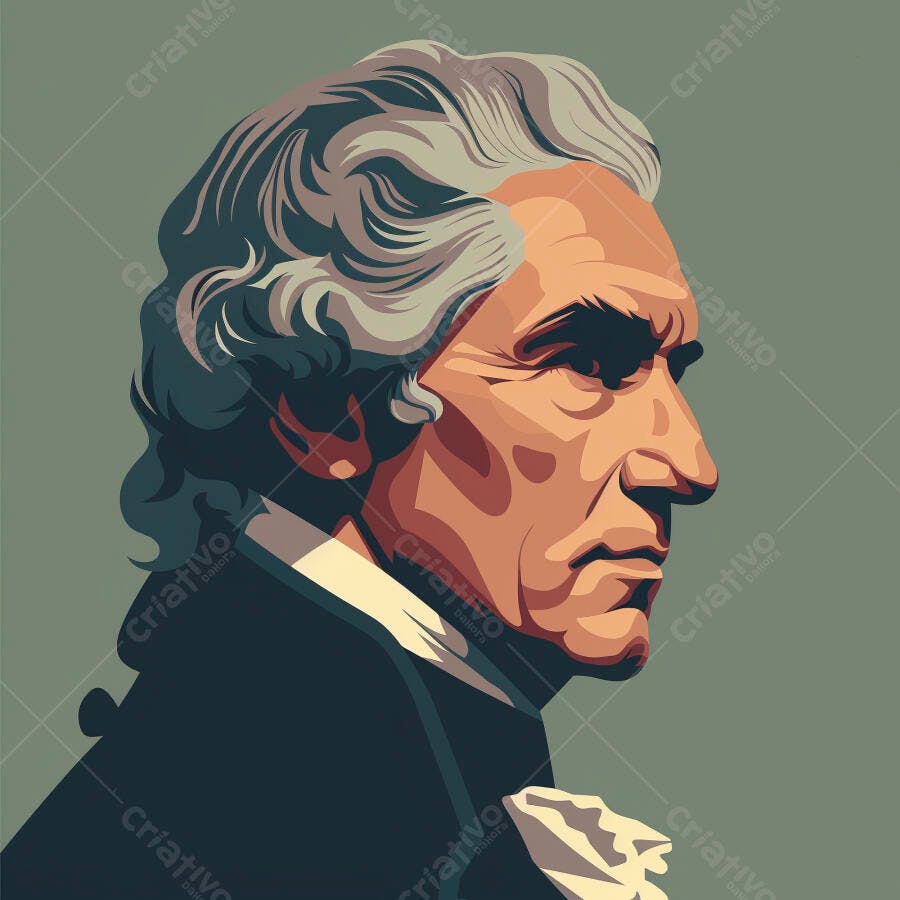Retrato de Andrew Jackson estilo vetor