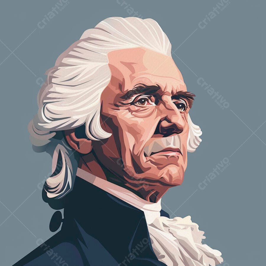 Retrato de James Madison Presidente Americano