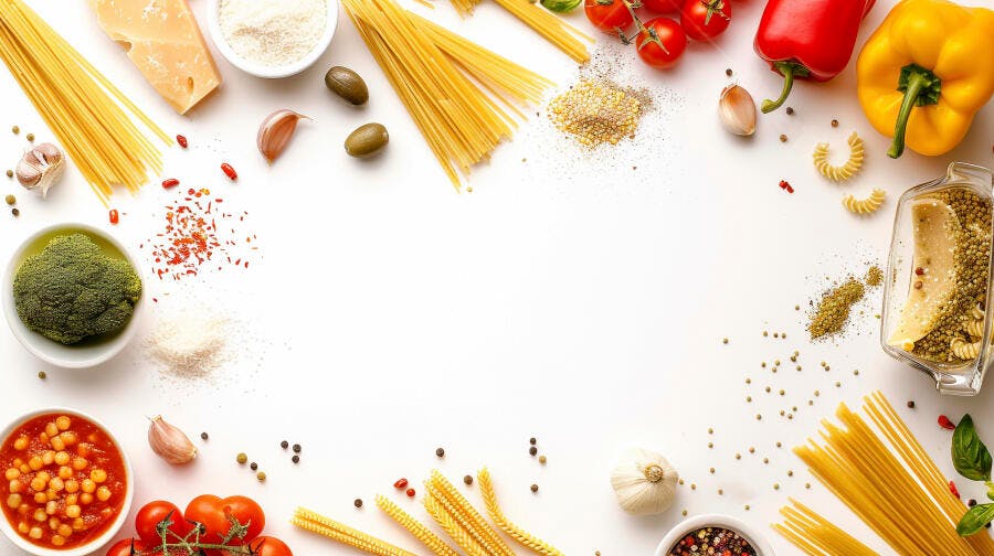 Ingredientes para Macarrão Italiano