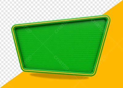 QUADRO 3D PARA COMPOSIÇÃO PNG VERDE
