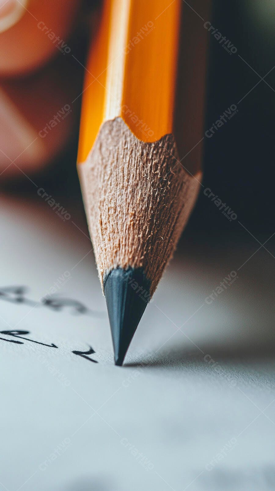 Lápis grafite escrevendo em papel