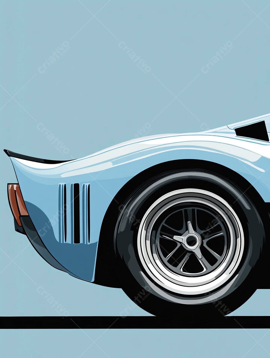 Ford GT40 Azul Detalhe Rodas