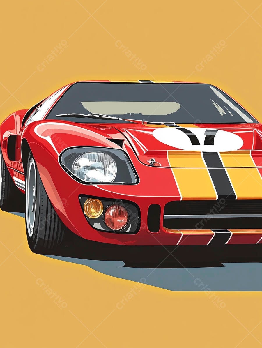 Ford GT40 Vermelho e Amarelo