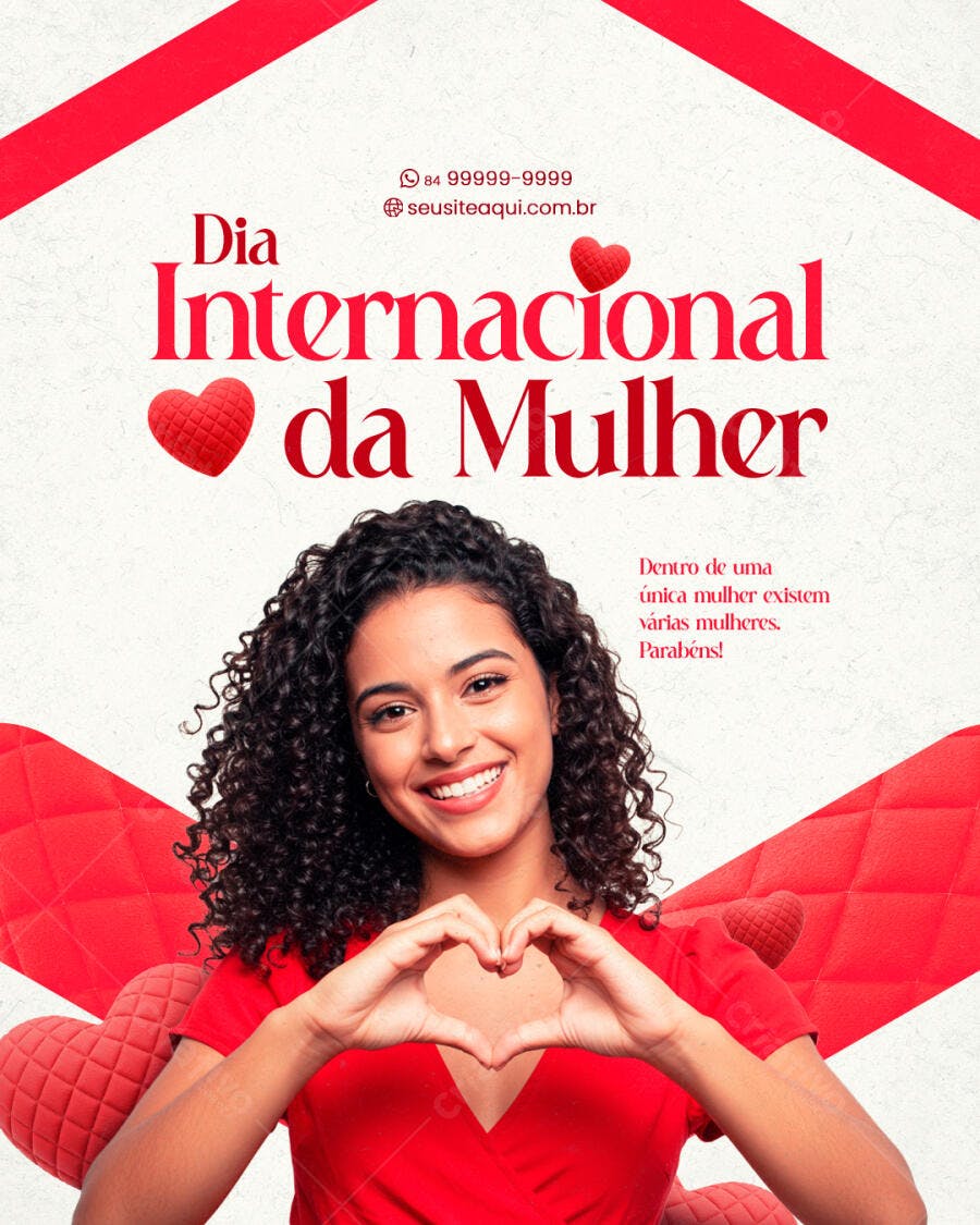 Flyer Dia Internacional da Mulher PSD Editável