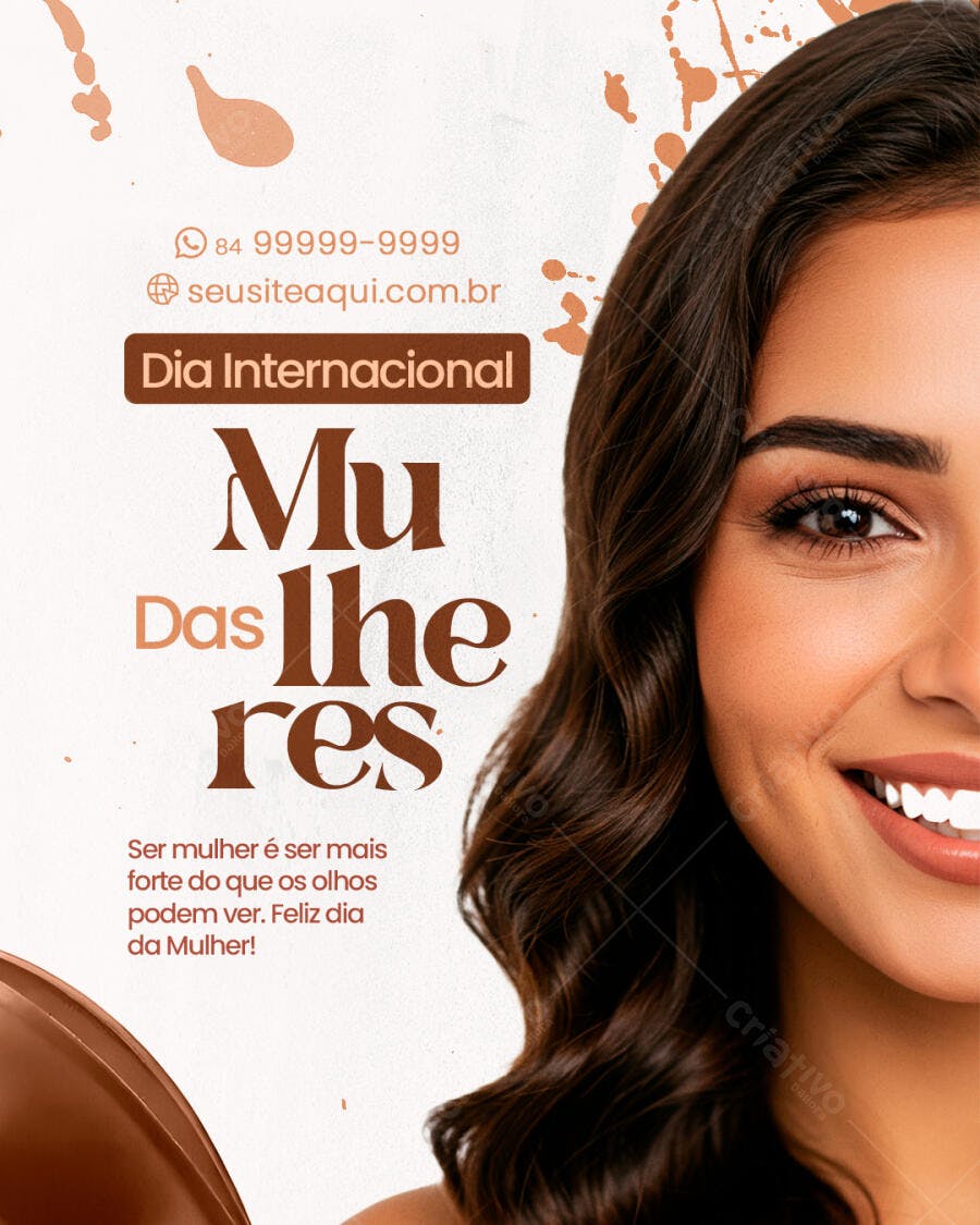 Postagem Dia Internacional da Mulher PSD Editável