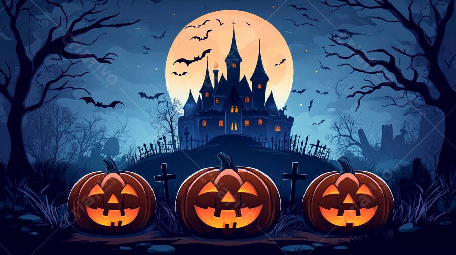 Abóboras de Halloween Castelo Encantado