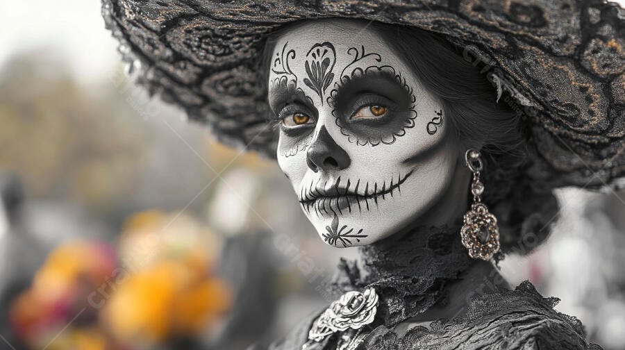 Maquiagem Calavera Catrina Dia dos Mortos
